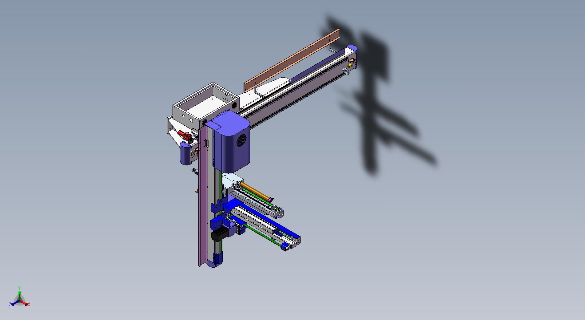 注塑机五轴机械手3D模型