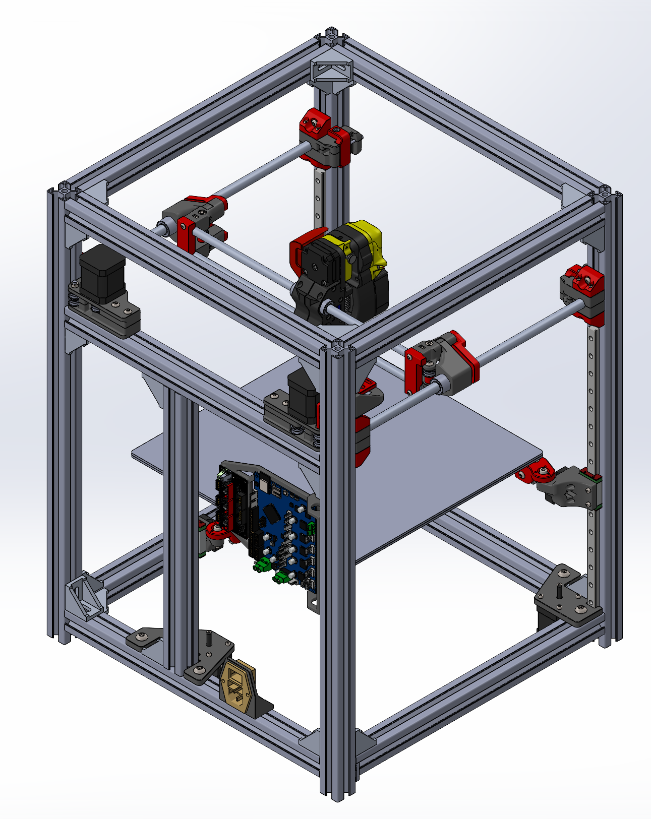 三叉戟混合3D打印机模型