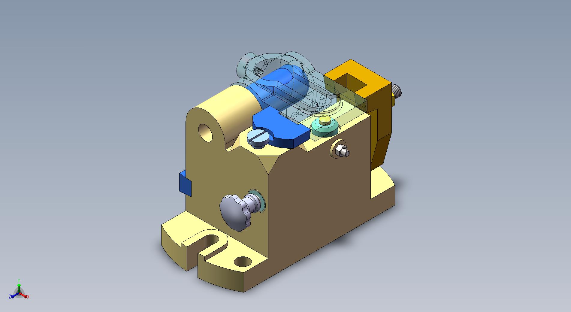 拨叉铣床夹具solidworks模型
