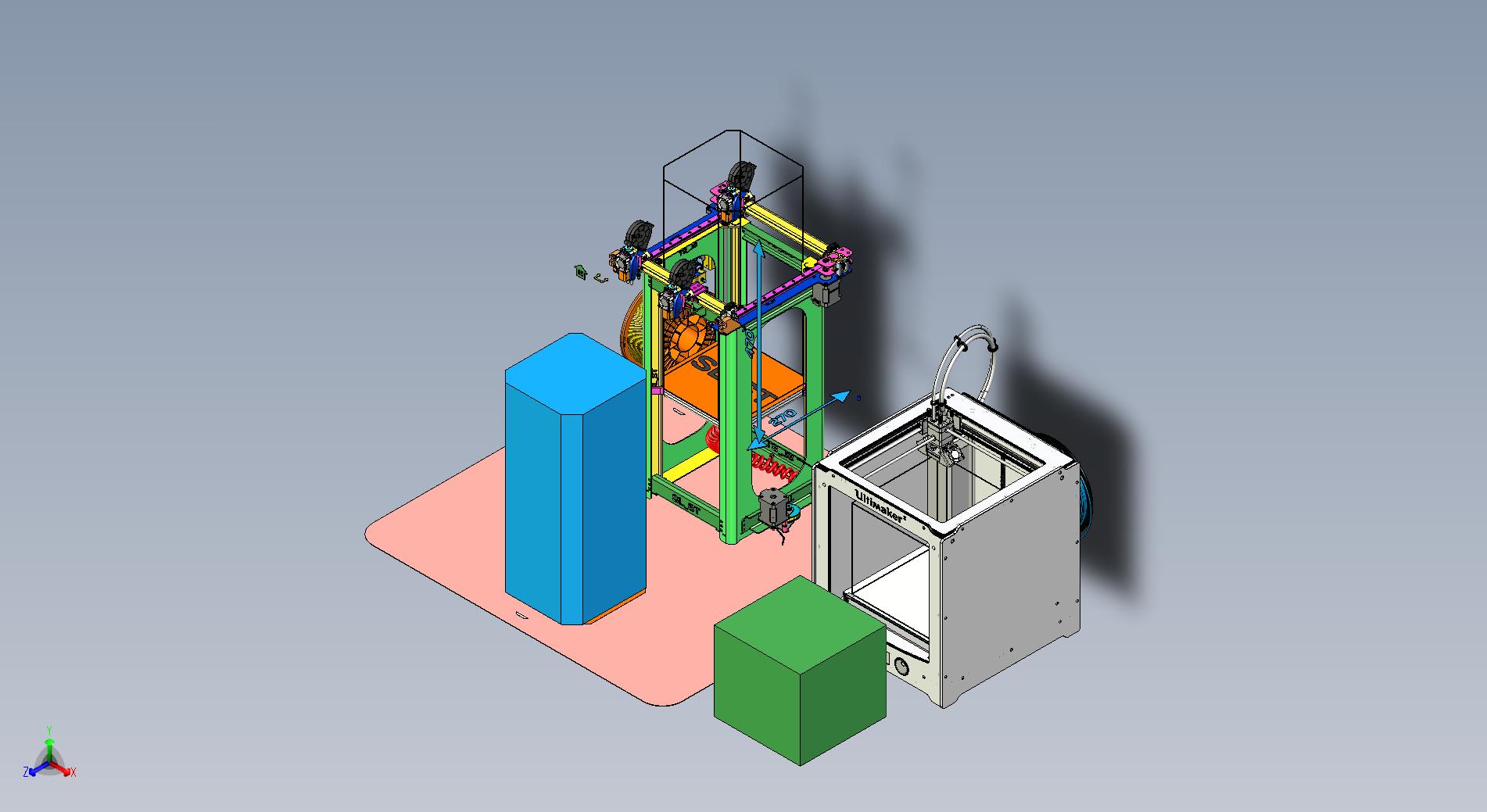 两款3D打印机三维模型