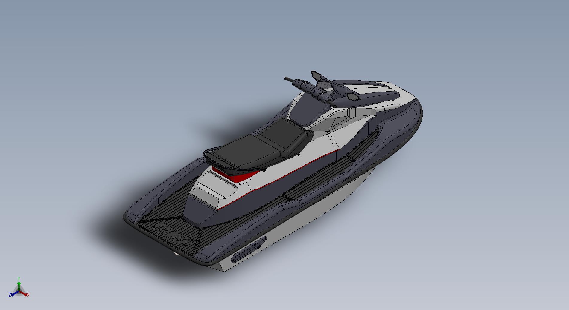 3.2m喷气式滑雪艇模型