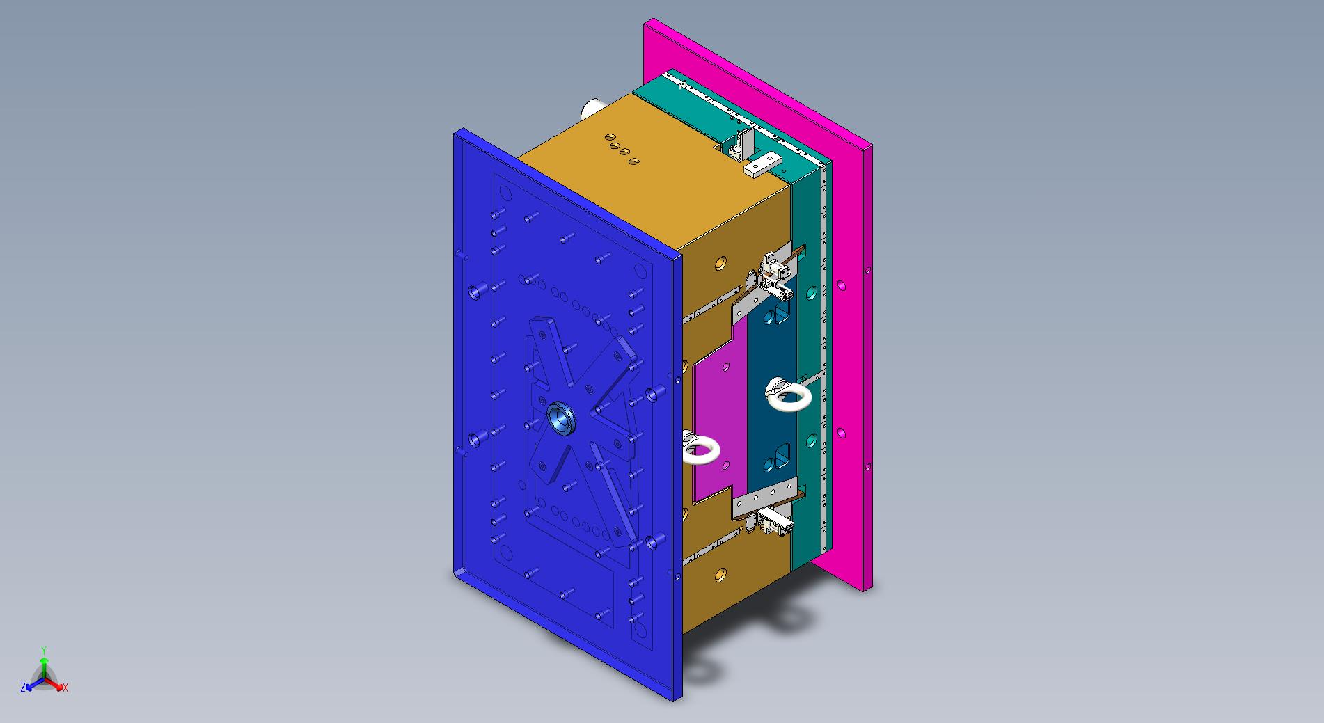 丰田汽车保险杠模具三维模型