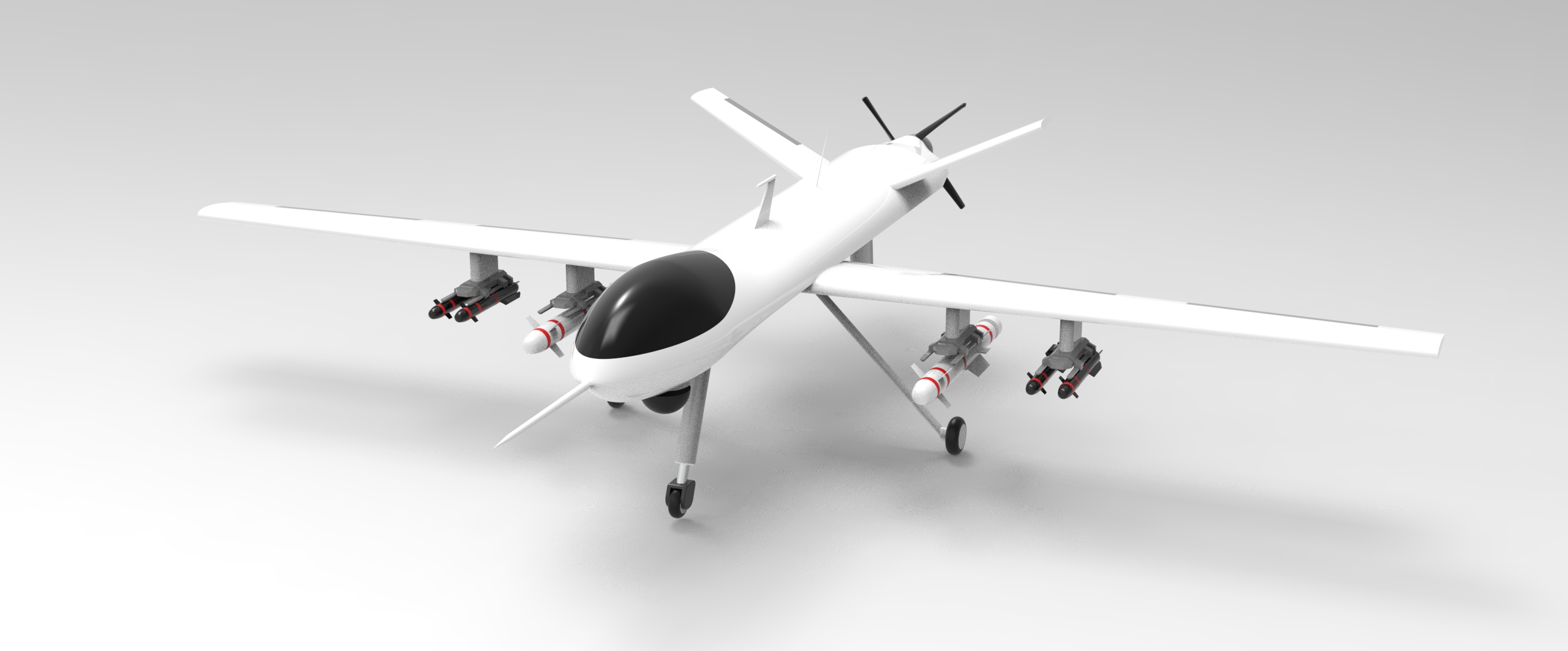 固定翼无人机（UAV）三维模型
