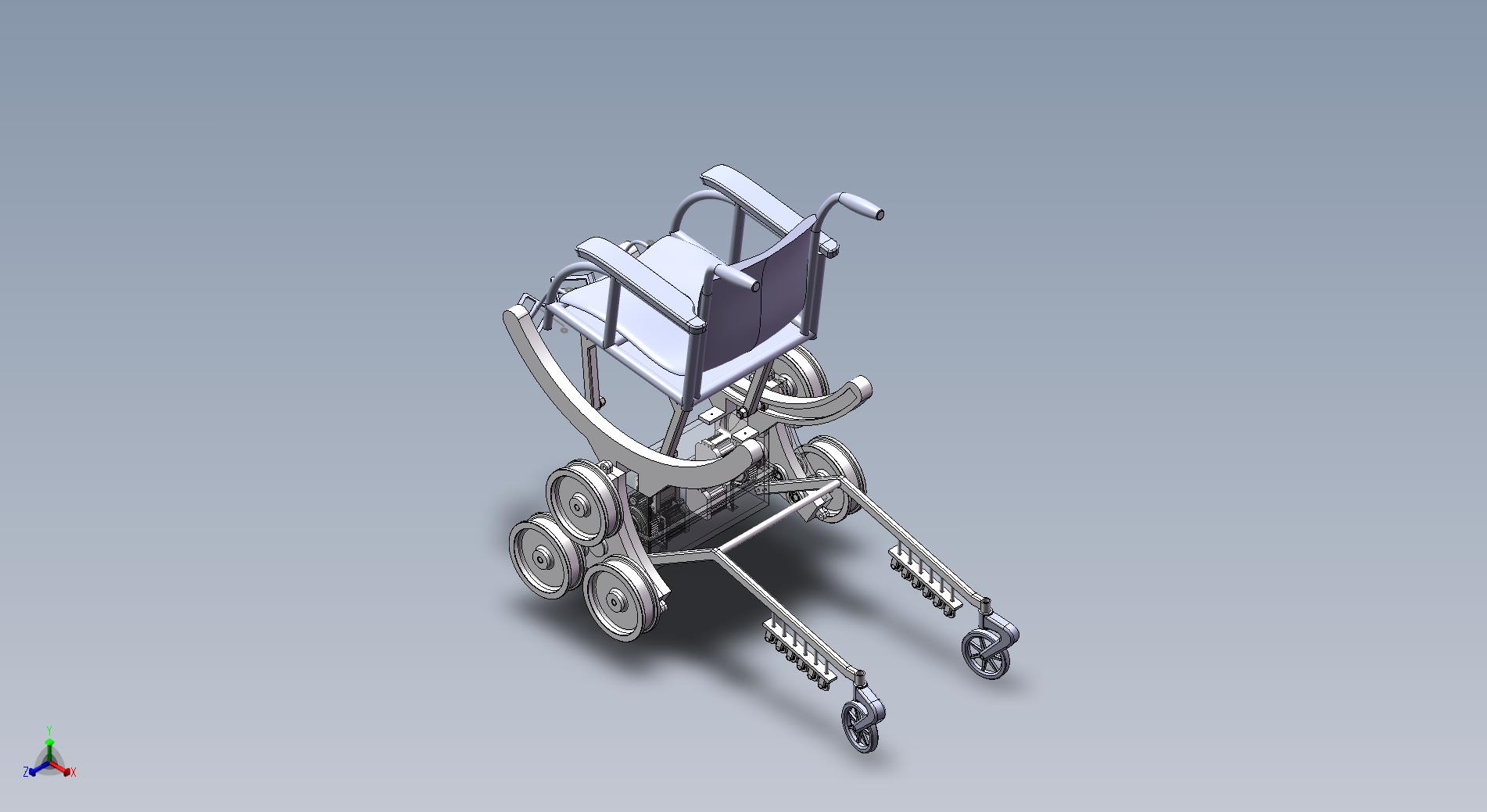 Solidworks 自平衡轮椅