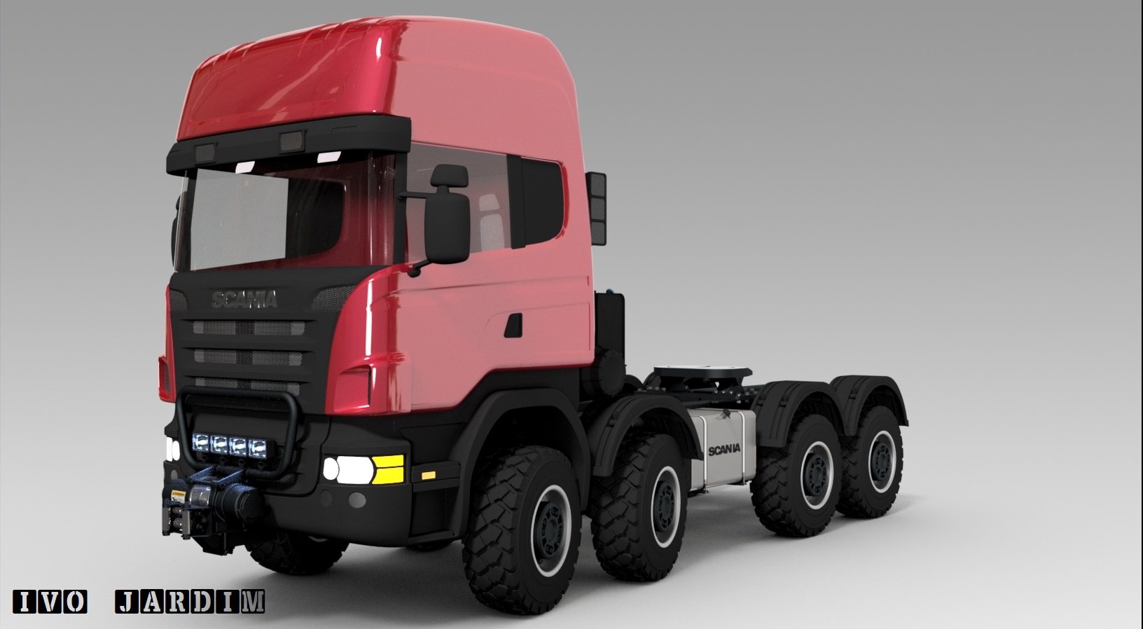 斯堪尼亚R620 8x8卡车三维模型