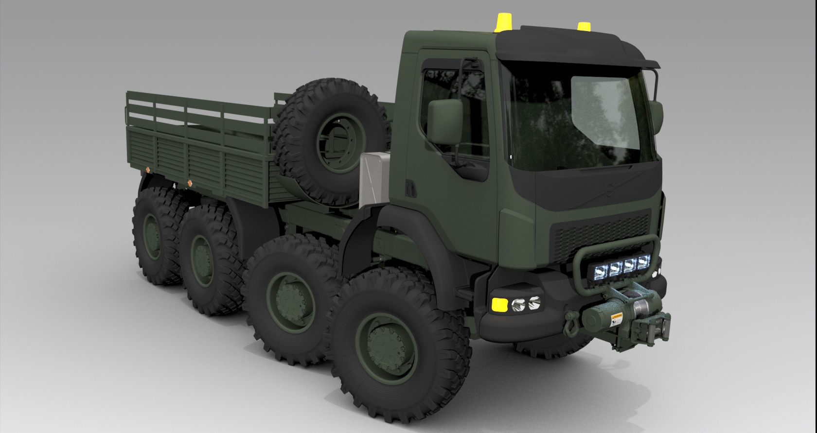 8X8军用卡车三维模型