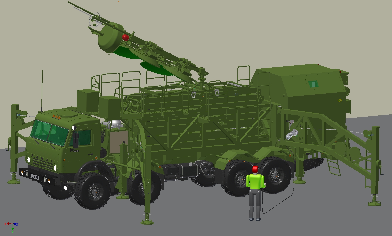 KAMAZ 63501 8x8卡车配备“MIK-MKS”移动系统