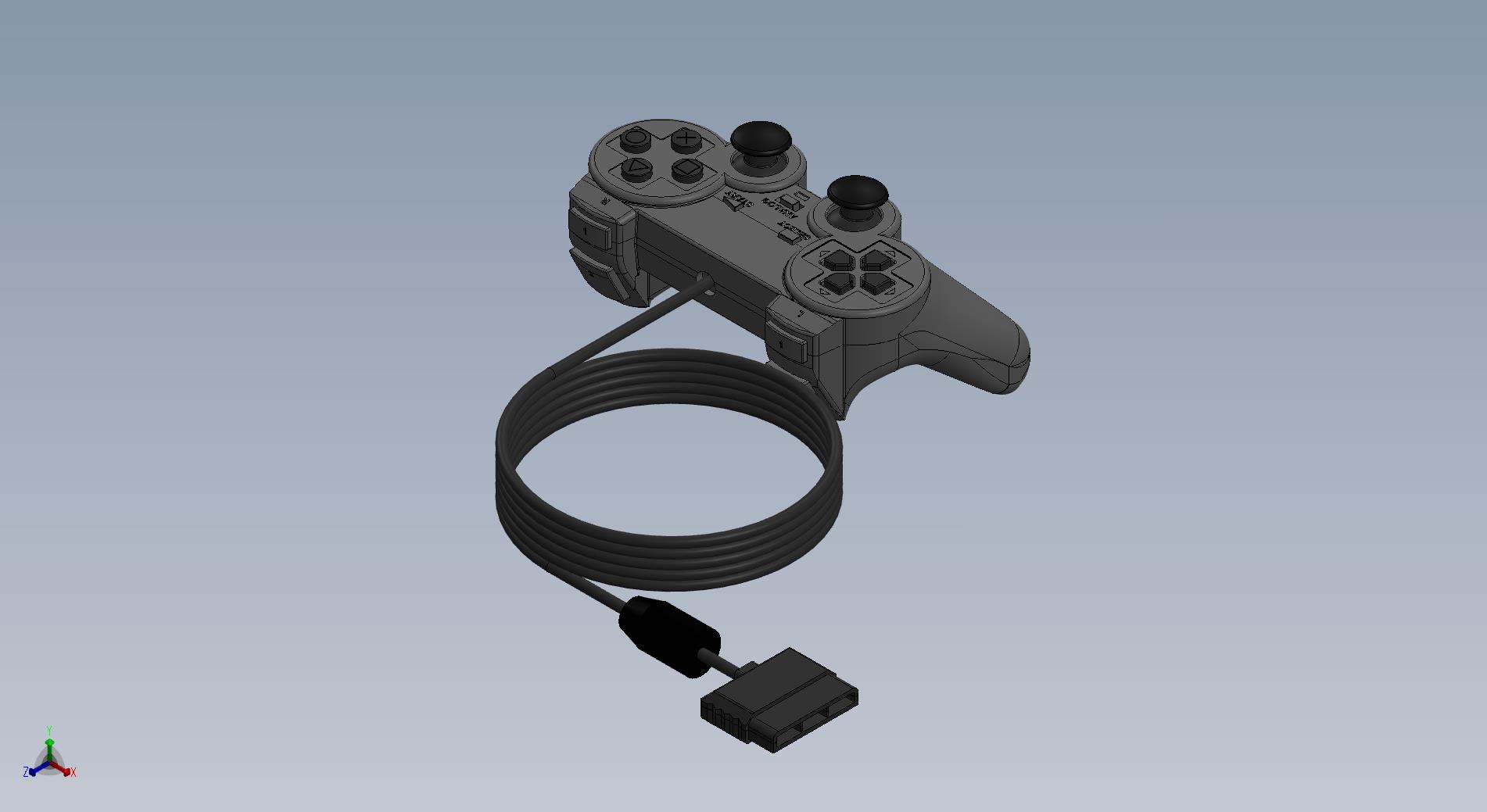 ps2游戏手柄控制器三维模型