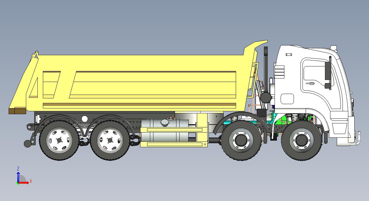 8x4配置重型卡车三维模型