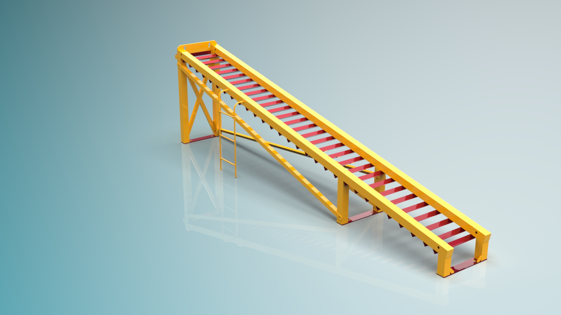 工业楼梯设计三维模型