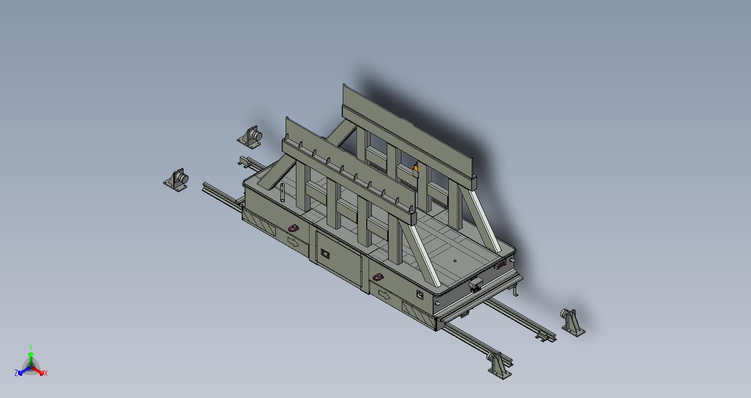 可弯道行走重型输送RGV