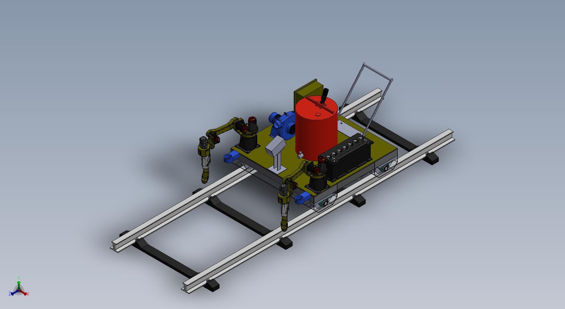 轨道螺栓喷涂机器人